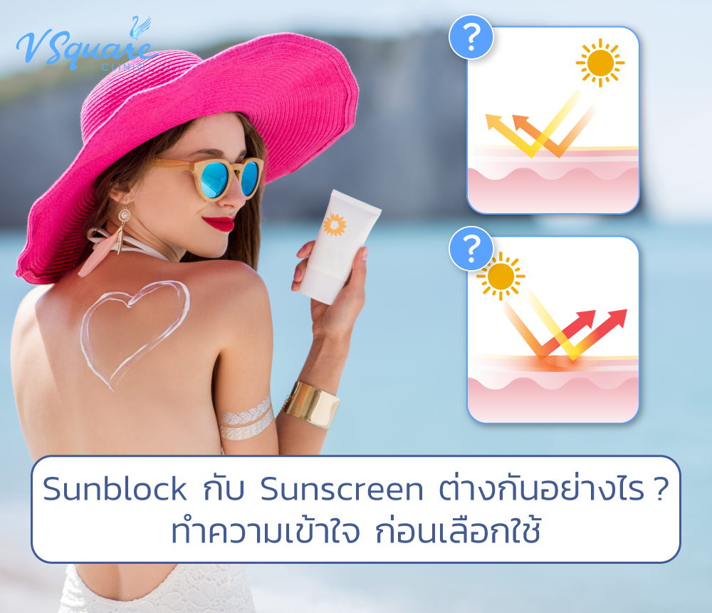 Sunblock กับ Sunscreen ต่างกันอย่างไร